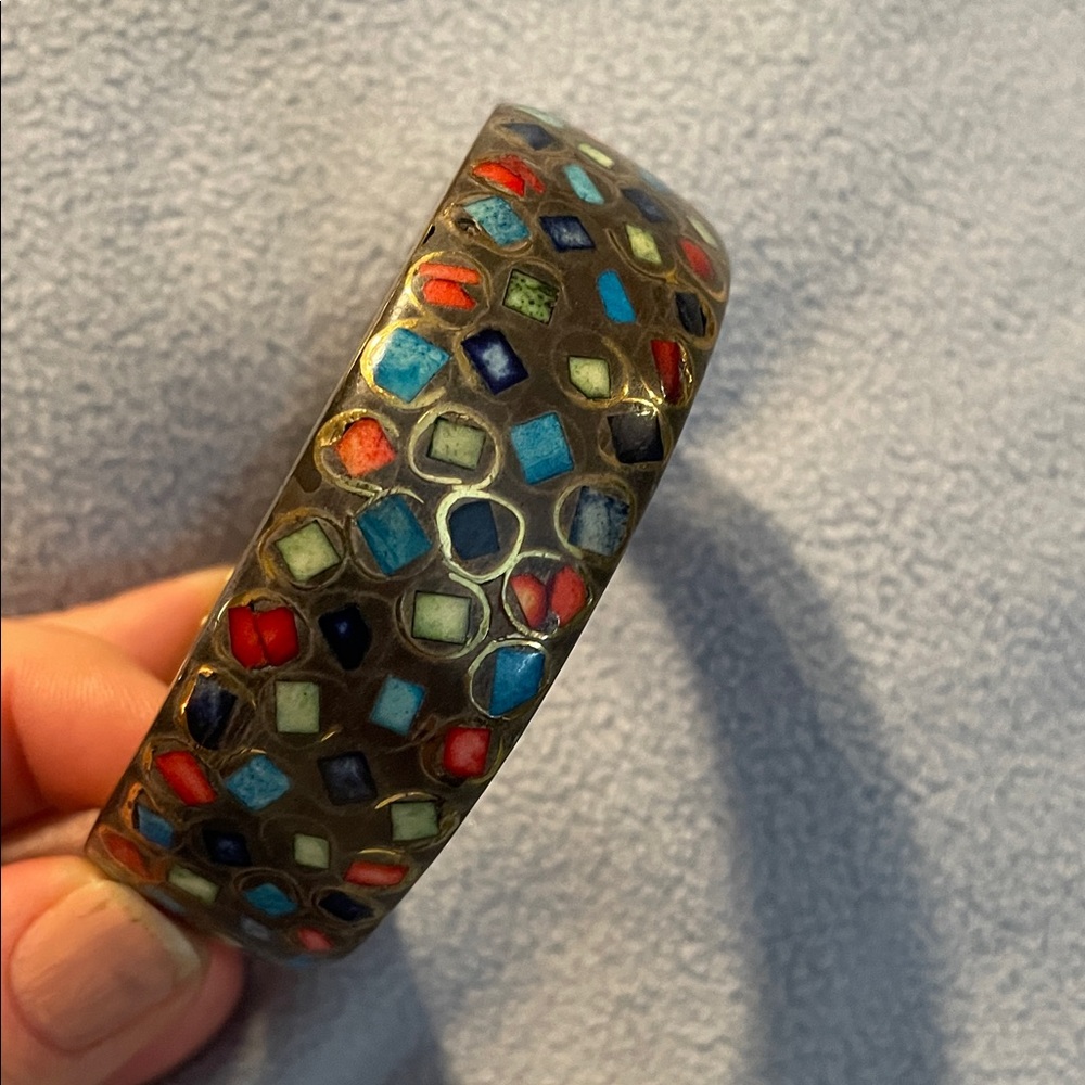 Colorful Mosaic Bangle Bracelet
